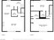 Floor plan showing first floor and second floor layouts, featuring bedrooms, bathrooms, kitchen and living areas at 163 Greenbriar Townhouse Way, Las Vegas, NV 89121