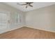 Inviting bedroom with natural light, wood floors and a door to the outside at 2039 Colvin Run Dr, Henderson, NV 89052