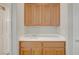 Stylish wet bar with a sink, cabinetry, and ample counter space at 2039 Colvin Run Dr, Henderson, NV 89052