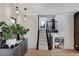 Stylish stairway showcases modern lighting, unique design details, and inviting ambiance at 210 E Longacres Dr, Henderson, NV 89015