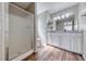 Bathroom featuring a shower and vanity with mirror at 2103 Falcon Crest Ave, North Las Vegas, NV 89031