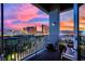 Stunning city view from a balcony, capturing the Las Vegas skyline and a colorful sunset at 360 E Desert Inn Rd # 1803, Las Vegas, NV 89109