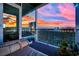Picturesque balcony view showcasing the city skyline and vibrant sunset colors at 360 E Desert Inn Rd # 1803, Las Vegas, NV 89109