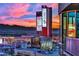 Vibrant sunset view of the city skyline, featuring Resorts World hotel and surrounding buildings at 360 E Desert Inn Rd # 1803, Las Vegas, NV 89109