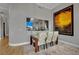 Dining area featuring a stylish table with seating for four, enhanced by elegant decor and ample natural light at 360 E Desert Inn Rd # 1803, Las Vegas, NV 89109