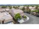 Aerial view showcasing home's roof, landscaping, and surrounding neighborhood at 3954 Crystal Trip Ct, Las Vegas, NV 89129