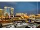 Expansive night view featuring the lights of Las Vegas and the hotel parking area at 4525 Dean Martin Dr # 901, Las Vegas, NV 89103