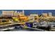 A breathtaking Las Vegas skyline featuring the hotel parking area below at night at 4525 Dean Martin Dr # 901, Las Vegas, NV 89103