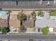 Aerial view of the properties with street and commercial area at 5101 Churchill Ave, Las Vegas, NV 89107