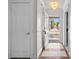 Inviting foyer with decorative tile flooring and glass-paneled front door at 5101 Churchill Ave, Las Vegas, NV 89107