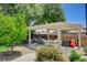 A shaded patio area is ideal for outdoor dining at 7761 Cowboy Trl, Las Vegas, NV 89131