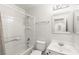 Bathroom features a shower/tub combo and a vanity with a sink at 9613 Eland Ct, Las Vegas, NV 89149
