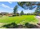 Expansive community park with lush green grass and mature trees, offering a serene and picturesque setting at 9613 Eland Ct, Las Vegas, NV 89149