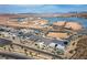 Gorgeous aerial view of a lakeside community featuring modern homes and scenic views at 104 Tre Pietre St, Henderson, NV 89011