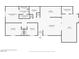 Detailed floor plan featuring bedrooms, bathrooms, kitchen, living room, laundry, and patio at 2569 Paradise Village Way, Las Vegas, NV 89120