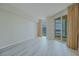 Cozy bedroom with big windows and curtains at 2747 Paradise Rd # 2305, Las Vegas, NV 89109
