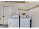 Functional laundry room with washer, dryer, and ample space for sorting and folding at 3013 Plaza De Rosa, Las Vegas, NV 89102