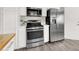 Functional kitchen featuring stainless steel appliances and ample storage space at 3053 Anchor Chain Dr, Las Vegas, NV 89128
