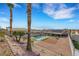 Aerial view showcasing the backyard oasis with a pool and desert landscaping at 341 Waterwheel Falls Dr, Henderson, NV 89015