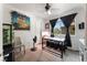 Unique bedroom featuring decor and a ceiling fan at 3420 Winterhaven St # 202, Las Vegas, NV 89108
