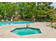 Community pool with Jacuzzi and lounge area for relaxing by the water at 3484 Nightflower Ln # 2, Las Vegas, NV 89121