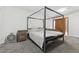 Cozy main bedroom with a stylish bed frame and carpet flooring at 3625 Barcelona St, Las Vegas, NV 89121