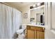Functional bathroom with a shower-tub combo, vanity, and coordinated decor at 3642 Winter Whitetail St, Las Vegas, NV 89122