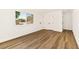 Bright, spacious living room with hardwood floors and modern design touches at 5078 Mountain Vista St, Las Vegas, NV 89120