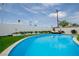 Inviting pool surrounded by green artificial turf. Perfect spot for relaxation at 6301 Garwood Ave, Las Vegas, NV 89107