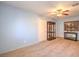 Comfortable bedroom features neutral carpet, ample wall space, and a ceiling fan at 6961 Ray Charles Ln, Las Vegas, NV 89119