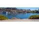 Scenic view of Lake Las Vegas with European-style buildings and mountain backdrop at 89 Via Franello, Henderson, NV 89011