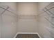 Organized walk-in closet featuring metal shelving for optimal storage and organization at 9303 Gilcrease Ave # 2217, Las Vegas, NV 89149