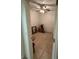 Bedroom with tile flooring, ceiling fan, and natural light from window at 3416 Mountain Park St, Las Vegas, NV 89129
