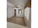 Bright living room with ceiling fan and view to the backyard at 3416 Mountain Park St, Las Vegas, NV 89129
