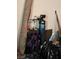Storage area filled with household items, including rolled carpets, bags, and other items at 3416 Mountain Park St, Las Vegas, NV 89129