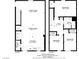 Floor plan of the first and second floors of a home with three bedrooms, two bathrooms, and kitchen at 5706 W Lake Mead Blvd, Las Vegas, NV 89108