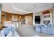 Luxurious bedroom with fireplace and sitting area at 60 Innisbrook Ave, Las Vegas, NV 89113