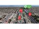 Overhead view of neighborhood streets near parks and W. Centennial Pkwy at 6325 Orions Tool St, North Las Vegas, NV 89031