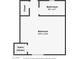 Floor plan featuring bedroom, bathroom, and stairs with dimensions at 7998 W Ford Ave, Las Vegas, NV 89113