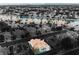 Overhead view of a house with a pool amid a lakeside residential area at 8104 Bay Harbor Dr, Las Vegas, NV 89128
