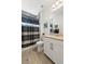 Neutral bathroom featuring a vanity, sink, mirror, toilet, and shower with curtain at 977 Majestic Vw, Mesquite, NV 89034