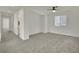 Bright bedroom with carpet and neutral decor at 10345 Zebra Swallowtail St, Las Vegas, NV 89141