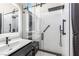 Modern bathroom featuring rain shower, sleek fixtures, and contemporary design at 10504 Button Willow Dr, Las Vegas, NV 89134