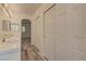 Bathroom featuring a double sink vanity, large mirror, and generous closet space at 108 Broken Rock Dr, Henderson, NV 89074