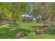 Large, green community park with trees, grass, and rocks at 1305 Chaparral Summit Dr, Las Vegas, NV 89117