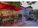 Serene backyard with a cozy patio area, perfect for outdoor dining at 2222 Lucerne Ct, Henderson, NV 89014