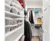Walk-in closet featuring organized shelves and hanging space for efficient storage at 2222 Lucerne Ct, Henderson, NV 89014