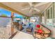 Inviting backyard with a built-in grill, comfortable seating, and a serene view of the private pool at 2544 Ashley Rose Ter, Henderson, NV 89052