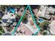 Aerial view of a vacant lot ready for development in a neighborhood with pools at 276 Glenridding St, Las Vegas, NV 89183
