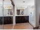 Beautiful bathroom featuring a glass shower, updated vanity, and modern lighting fixtures at 353 Templeton Dr, Henderson, NV 89074